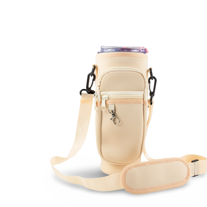 40oz Portable Tumbler Sleeve Bag w/ Strap & Hook - bottom view | tumbler handle accessory
