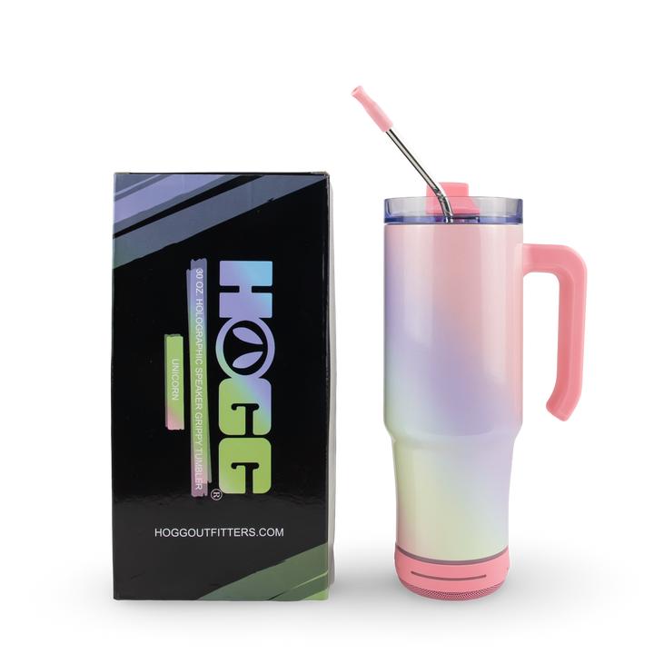 30oz Sublimatable Holographic Speaker Grippy Tumbler Case (24 Units) - Unicorn
