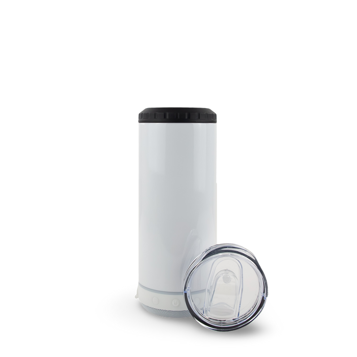 4 in 1 Sublimatable Speaker Can Cooler Case (25 Units) - White Speaker — White