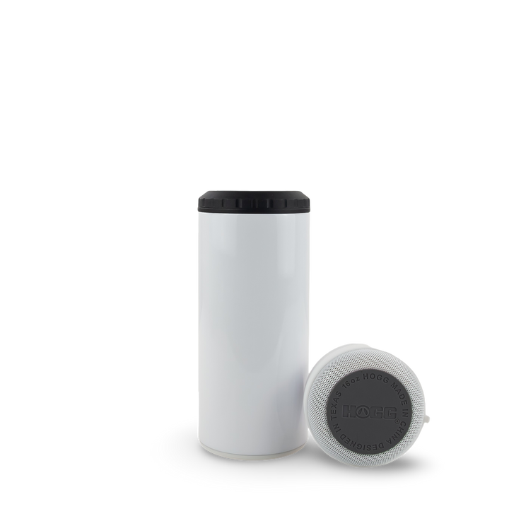4 in 1 Sublimatable Speaker Can Cooler - White Speaker