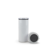 4 in 1 Sublimatable Speaker Can Cooler - White Speaker