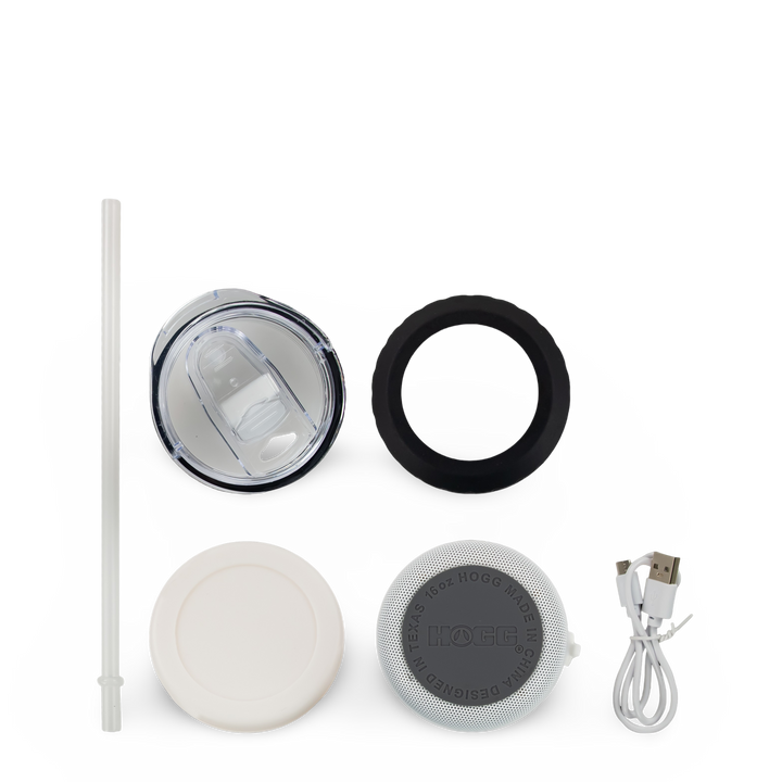 4 in 1 Sublimatable Speaker Can Cooler Case (25 Units) - White Speaker — White