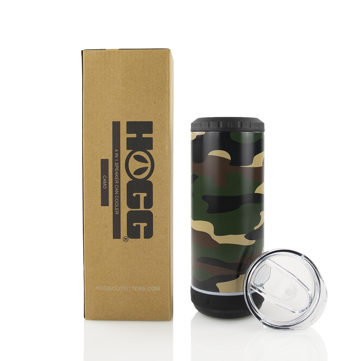 4 in 1 Speaker Can Cooler - Camo