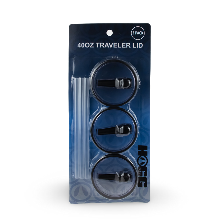 40oz Traveler Tumbler Lid (3 Pack) - Black - detail view | replacement tumbler lid