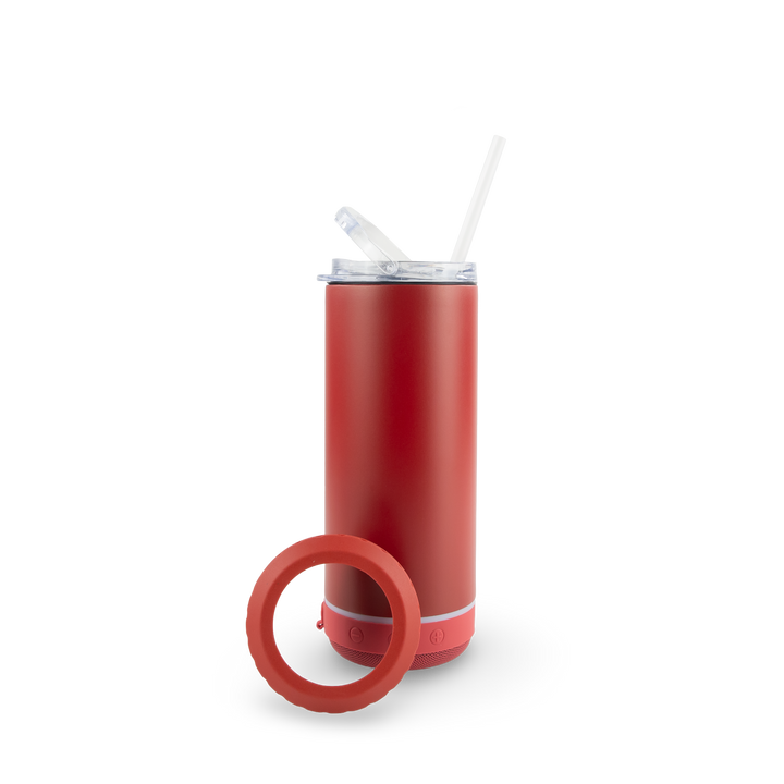 4 in 1 Powder Coated Can Cooler Speaker Case (25 Units) — Cranberry Spice