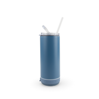 4 in 1 Powder Coated Can Cooler Speaker Case (25 Units) — Winter Sky