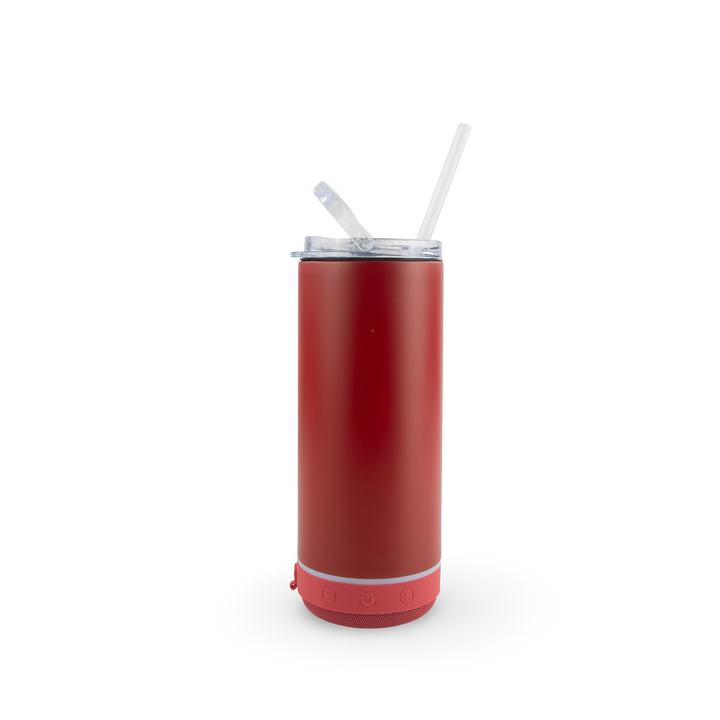 4 in 1 Powder Coated Can Cooler Speaker Case (25 Units) — Cranberry Spice