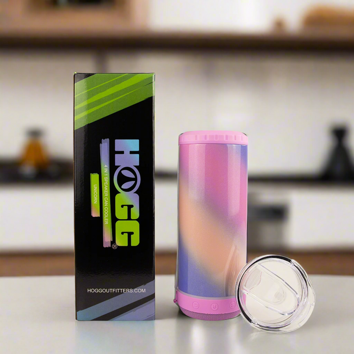 4 in 1 Sublimatable Holographic Speaker Can Cooler - Unicorn