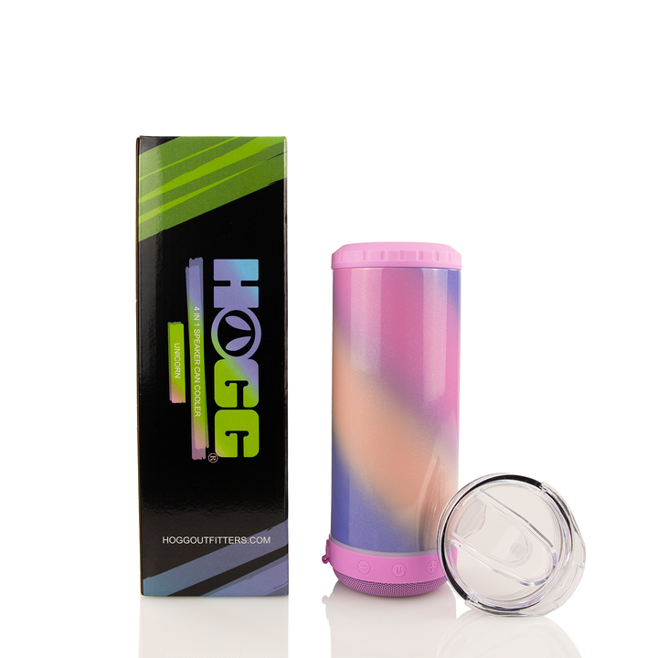4 in 1 Sublimatable Holographic Speaker Can Cooler - Unicorn