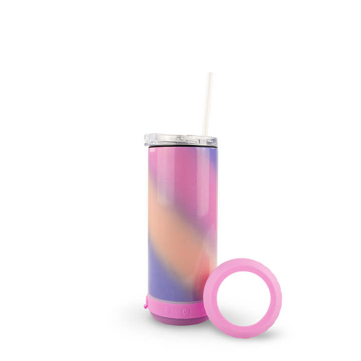 4 in 1 Sublimatable Holographic Speaker Can Cooler Case (25 Units) - Unicorn