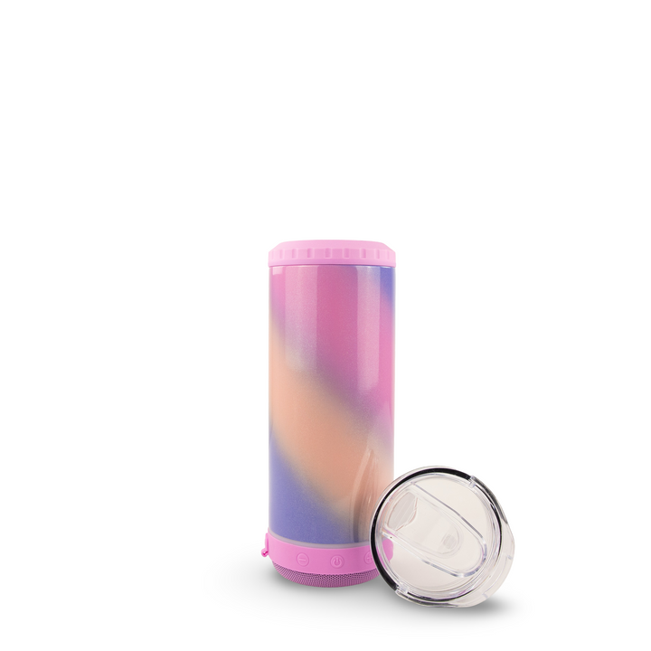 4 in 1 Sublimatable Holographic Speaker Can Cooler Case (25 Units) - Unicorn