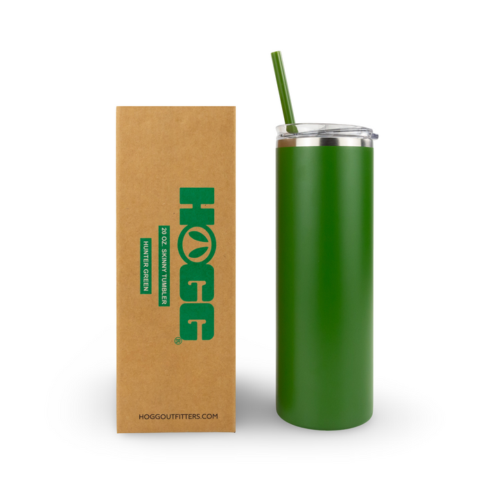 20oz Powder Coated Skinny Tumbler — Hunter Green