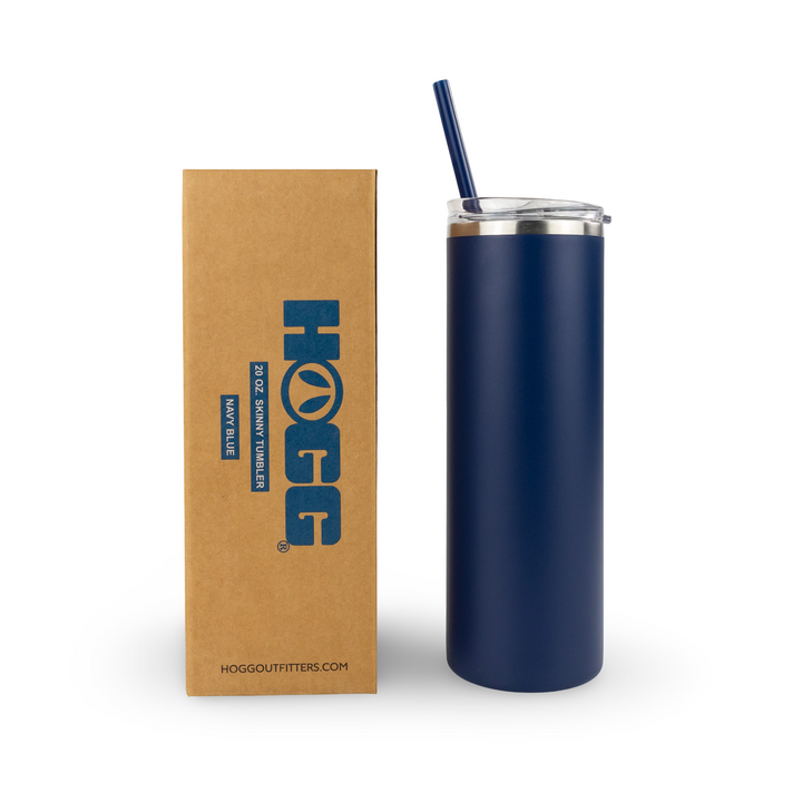 20oz Powder Coated Skinny Tumbler — Navy Blue