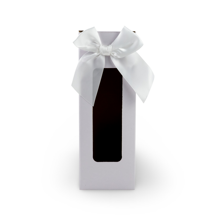 20oz Skinny Window Gift Box & Bow - 4 Pack - front view | custom tumbler gift box
