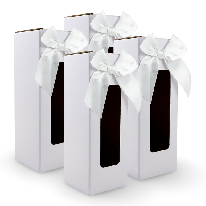 20oz Skinny Window Gift Box & Bow - 4 Pack - alternate angle | custom tumbler gift box