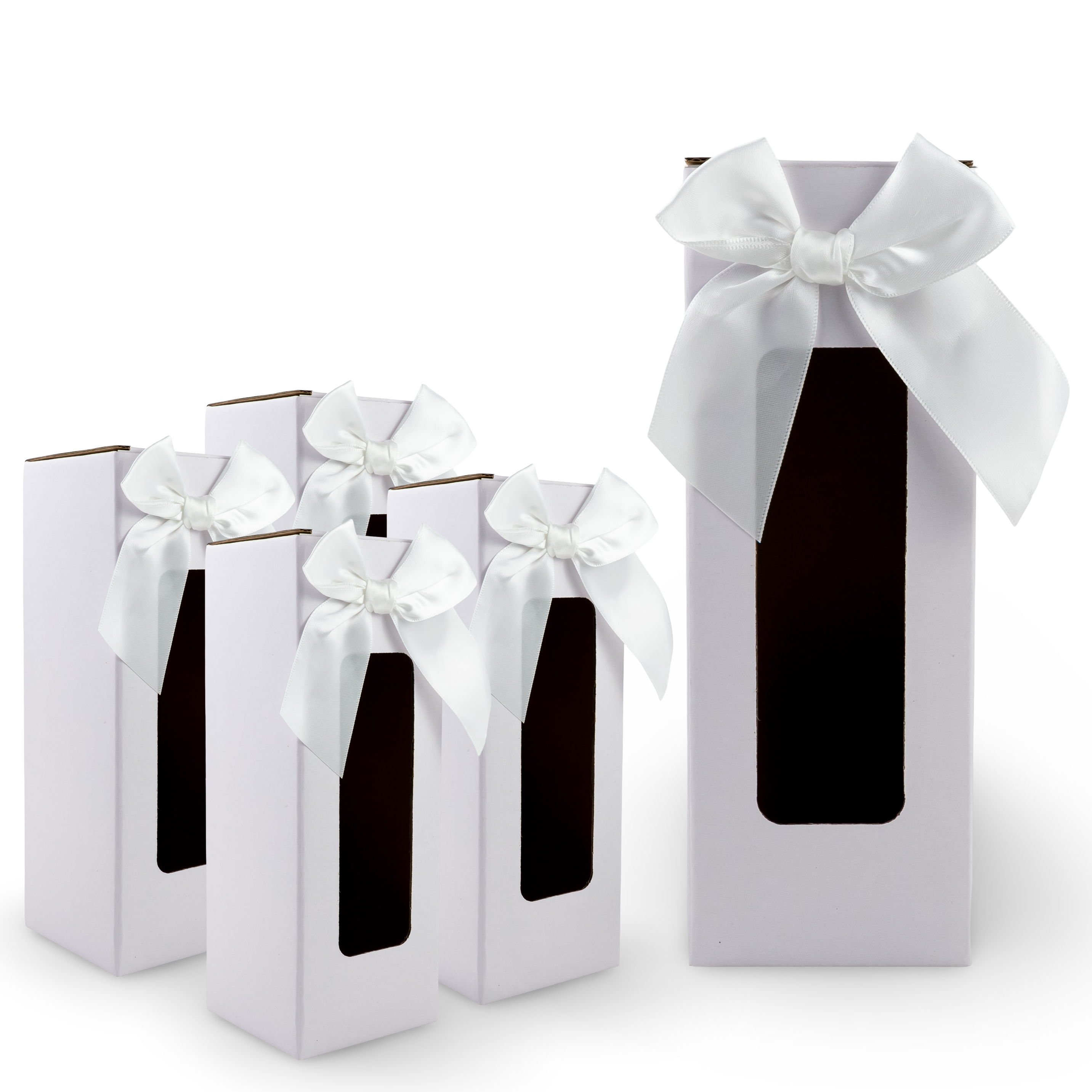 20oz SKINNY WINDOW GIFT BOX & BOW - 4 PACK