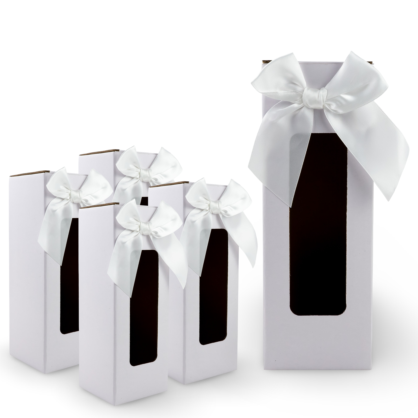 20oz SKINNY WINDOW GIFT BOX & BOW - 4 PACK