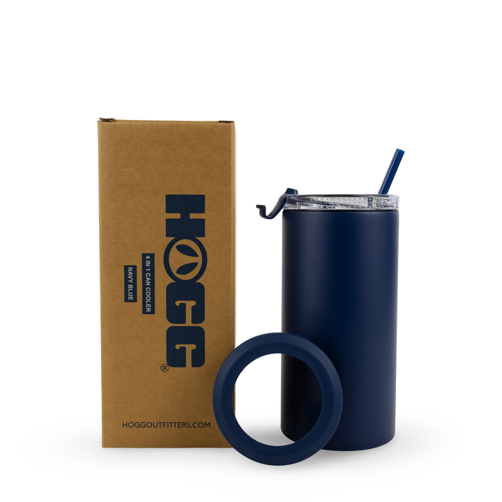 4 in 1 Powder Coated Can Cooler — Navy
