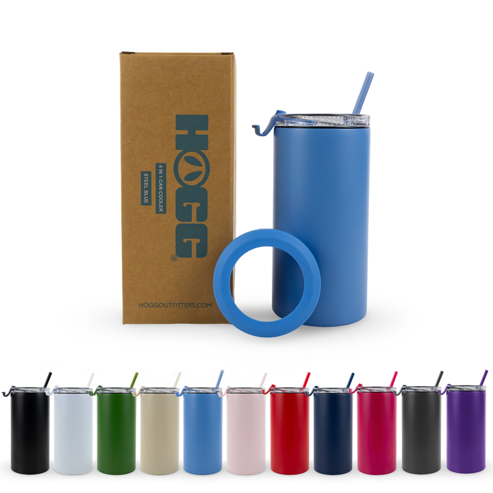 4 in 1 Powder Coated Can Cooler — Color Assortment