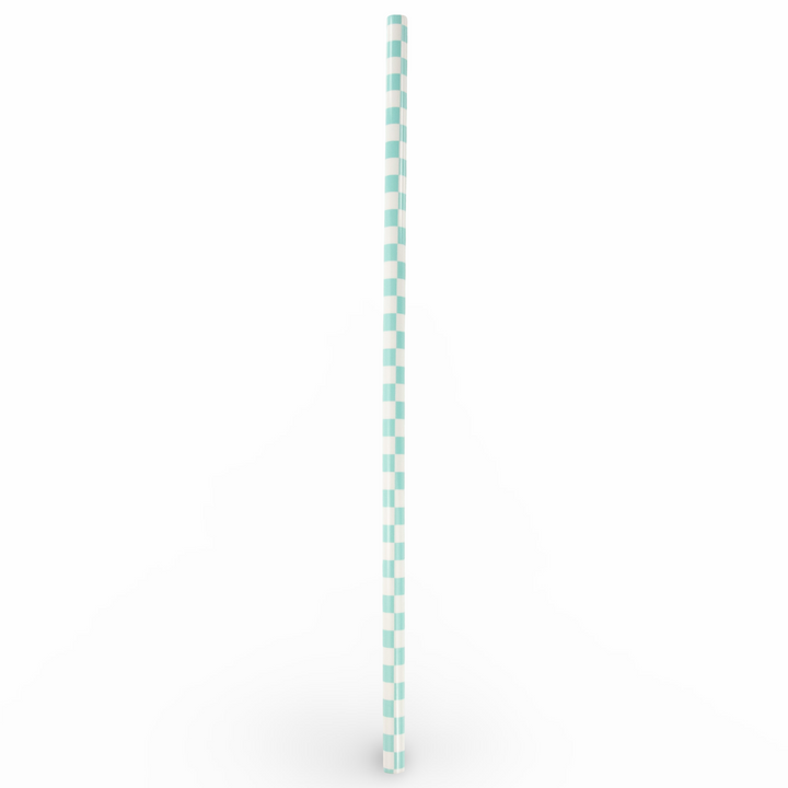 Daydream Club - 11" Checkered Straws (24 Pack) - top view | drinkware straw accessory