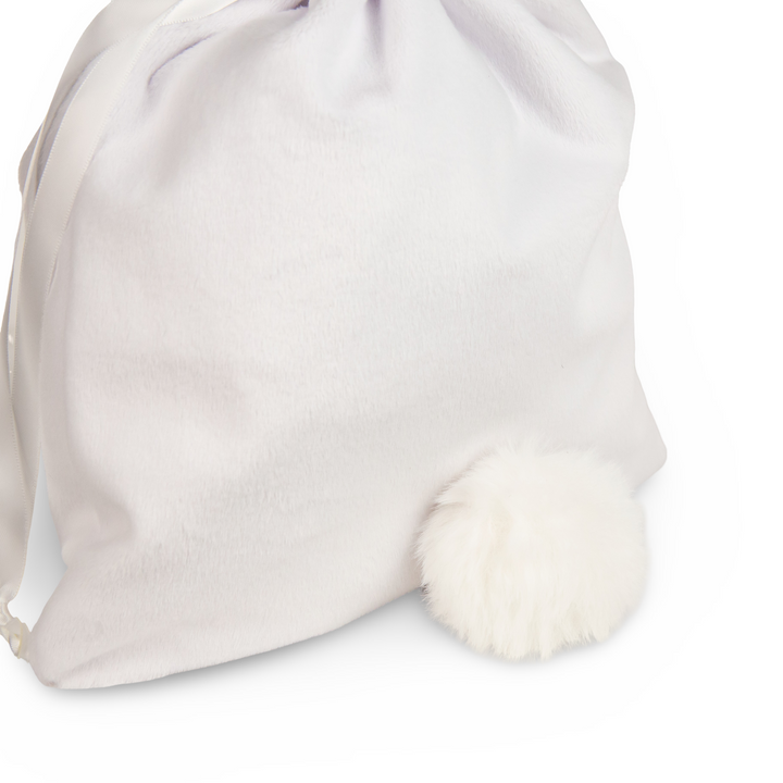 Sublimatable Bunny Drawstring Bag (4 Pack) - alternate angle | sublimatable home decor blank
