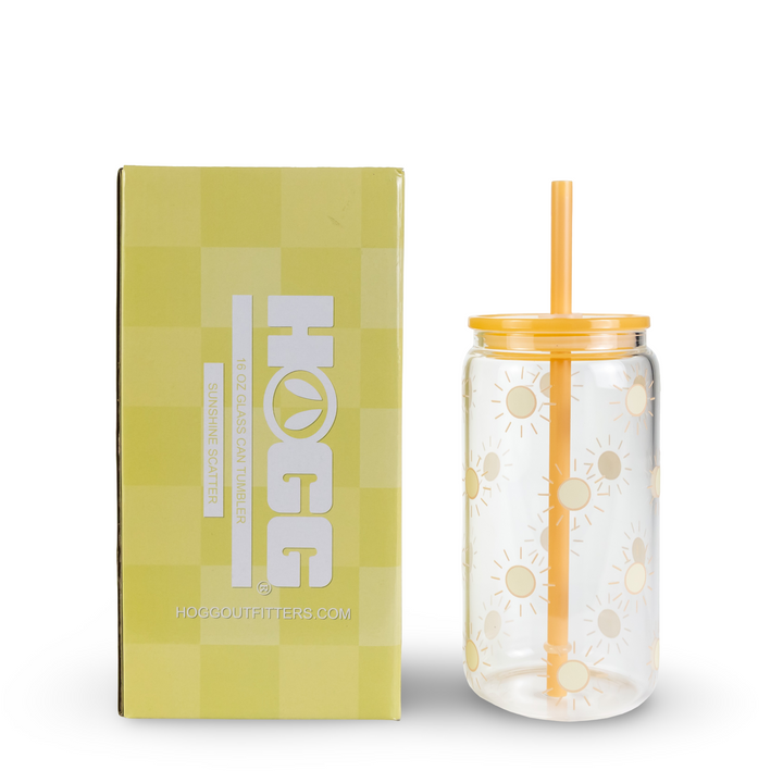 Daydream Club - 16oz Glass Can Tumbler — Sunshine Scatter