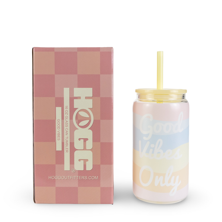 Daydream Club - 16oz Glass Can Tumbler — Good Vibes