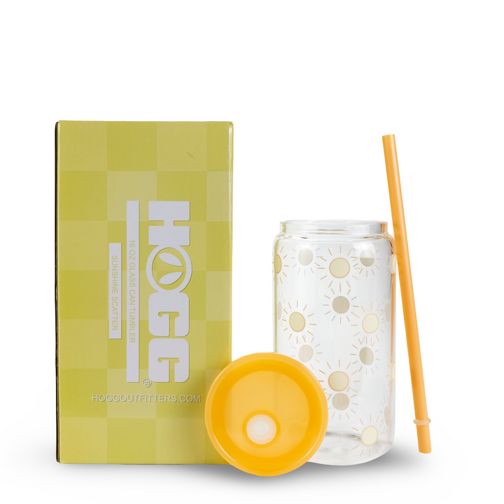 Daydream Club - 16oz Glass Can Tumbler — Sunshine Scatter