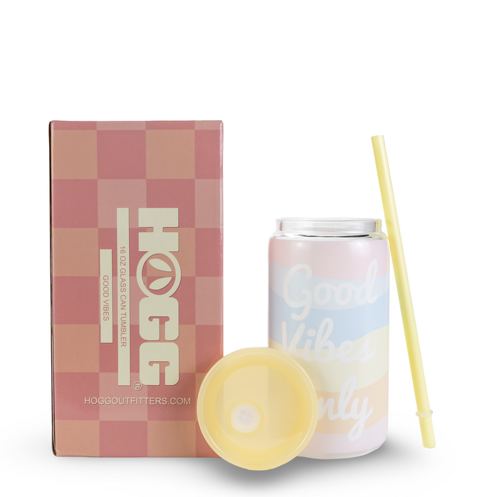 Daydream Club - 16oz Glass Can Tumbler — Good Vibes