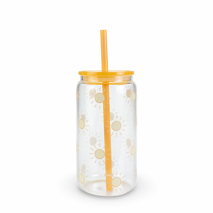 Daydream Club - 16oz Glass Can Tumbler — Sunshine Scatter