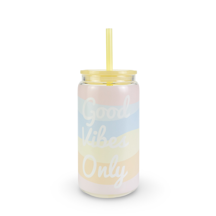 Daydream Club - 16oz Glass Can Tumbler — Good Vibes