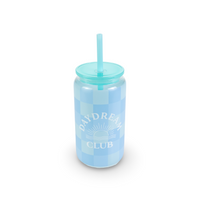 Daydream Club - 16oz Glass Can Tumbler  — Coastal Checker
