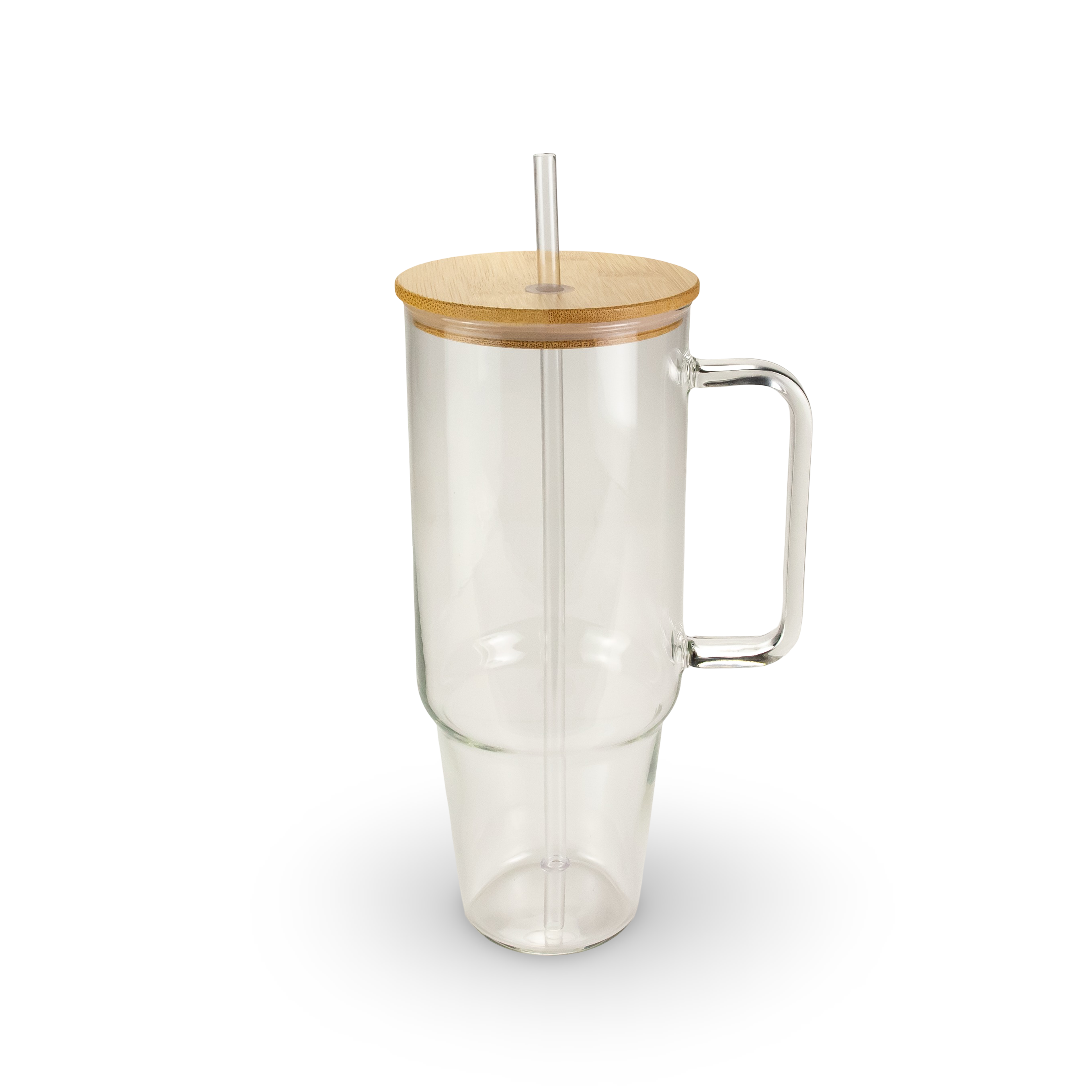 40oz SUBLIMATABLE CLEAR GLASS HANDLE TUMBLER