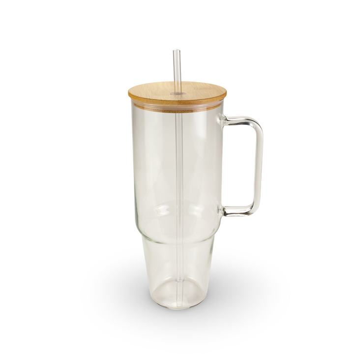 40oz Sublimatable Clear Glass Handle Tumbler Case (12 Units)