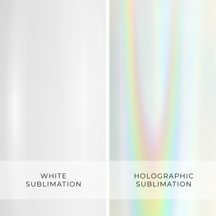 40oz Sublimatable Holographic Traveler Tumbler Case (24 Units) - White | Holographic