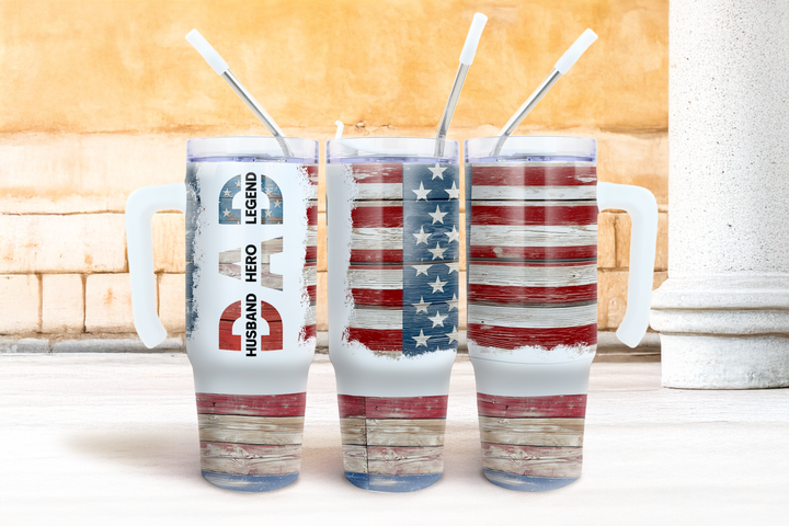 Digital Sublimation Designs - Father's Day 2025 Tumbler Wraps — 40oz Traveler — Rad Dad