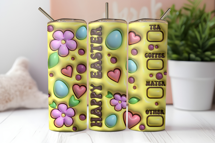 Digital Sublimation Designs - Easter — 20oz Skinny — 3D Happy Easter 1