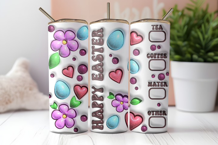 Digital Sublimation Designs - Easter — 20oz Skinny — 3D Happy Easter 2