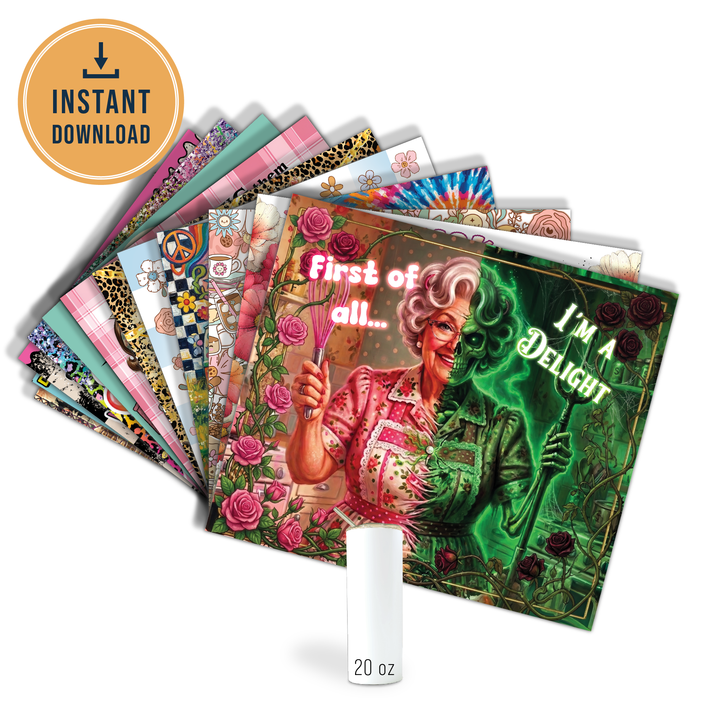Digital Sublimation Designs - Retro Remix Tumbler Wraps