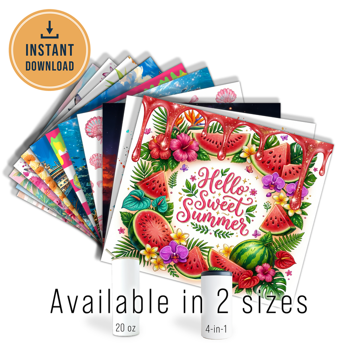 Digital Sublimation Designs - Summer Fiesta Tumbler Wraps