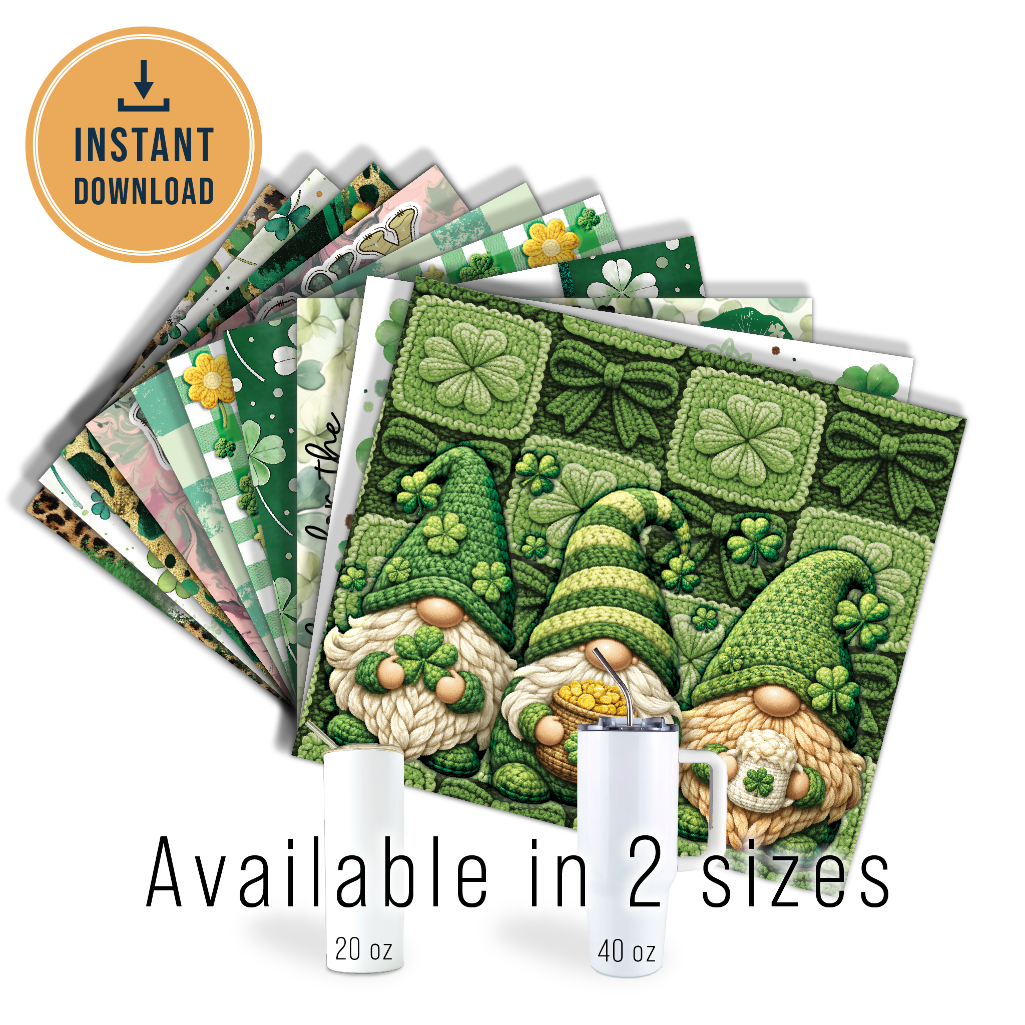 DIGITAL SUBLIMATION DESIGNS - ST. PATRICKS DAY COLLECTION TUMBLER WRAPS