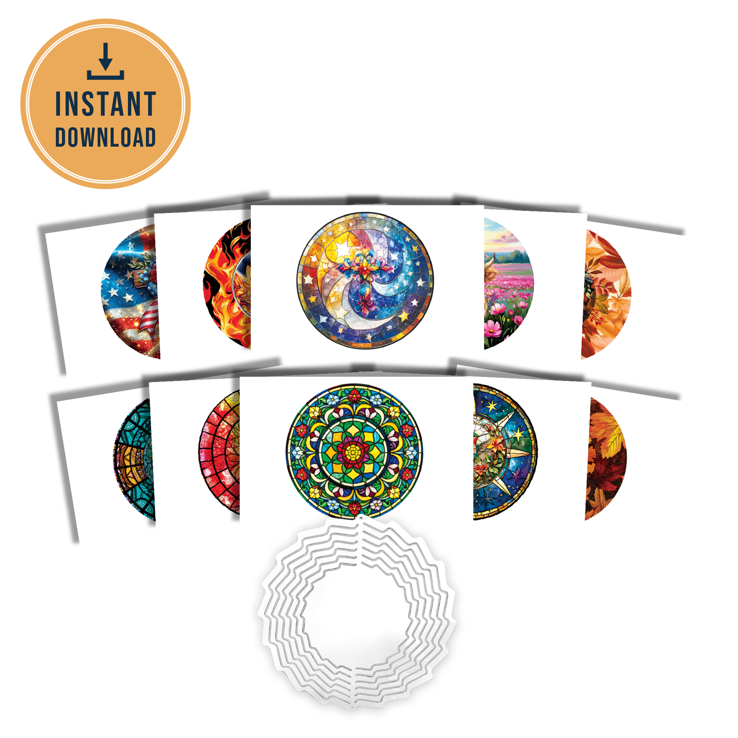 DIGITAL SUBLIMATION DESIGNS - WIND SPINNER WRAPS