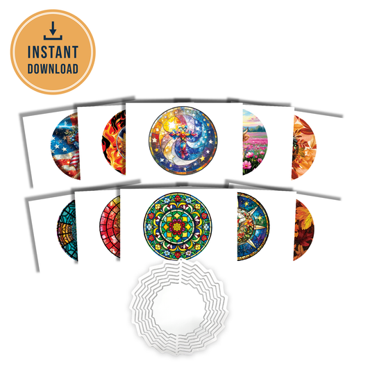 DIGITAL SUBLIMATION DESIGNS - WIND SPINNER WRAPS