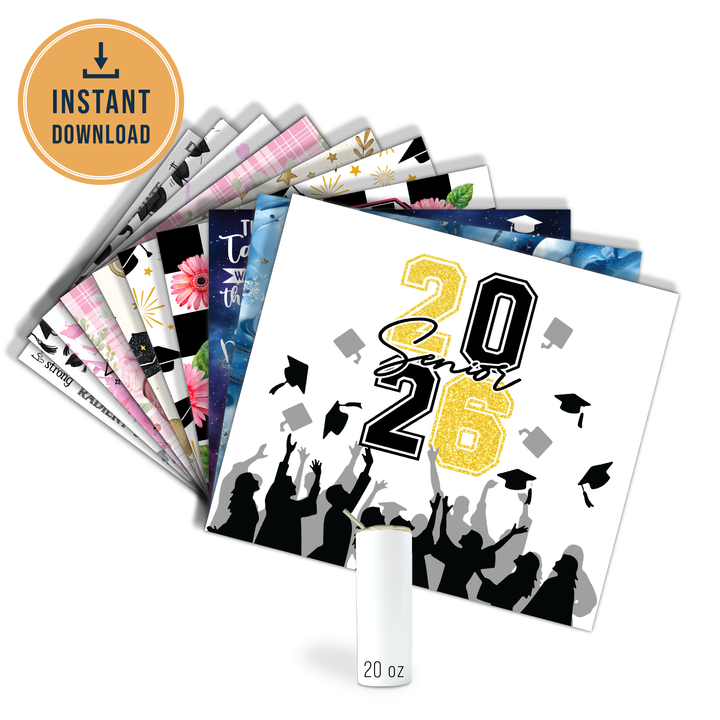 Digital Sublimation Designs - Graduation 2026 Tumbler Wraps
