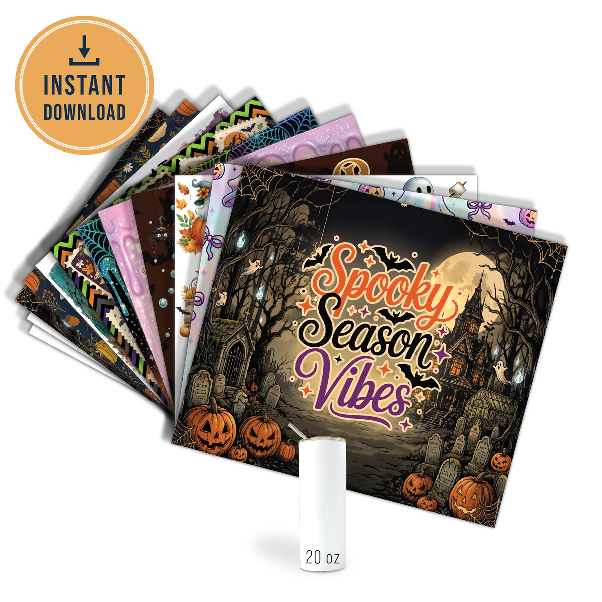 Digital Sublimation Designs - Halloween 3 Tumbler Wraps