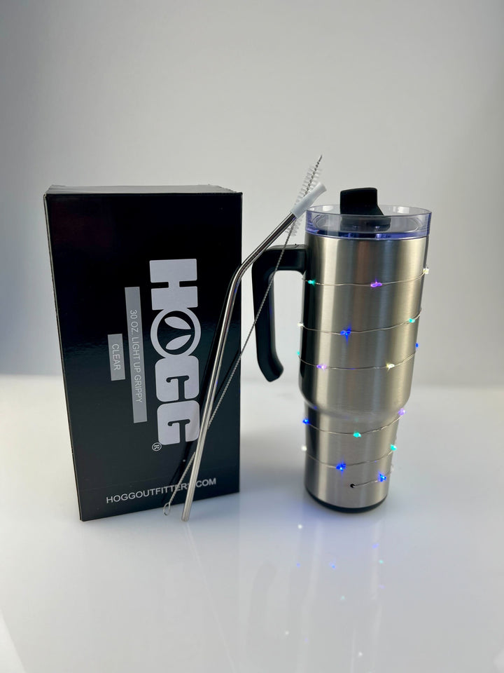 30oz Sublimatable Clear Light up Grippy Tumbler Case (24 Units)