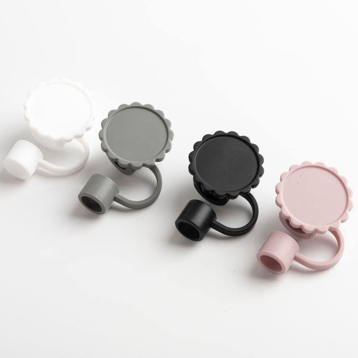 Sublimatable Floral Straw Cap - 12 Pack - color options view neutrals | drinkware straw accessory