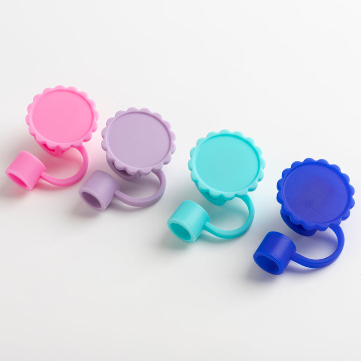 Sublimatable Floral Straw Cap - 12 Pack - color options view | drinkware straw accessory