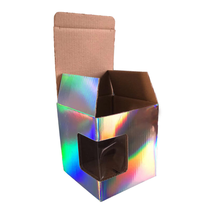 Metallic Gift Box for Ceramic Mugs - front view | custom tumbler gift box