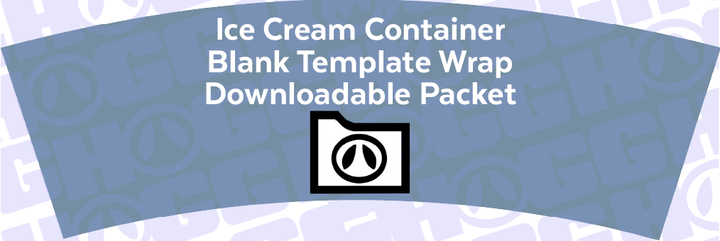 Ice Cream Container Wrap Template | Flat Wrap Design